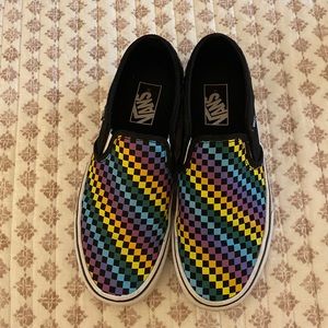 Rainbow Checkered Vans